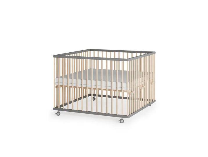 Sämann – make a difference. LAUFGITTER, Grau, Natur, Holz, Echtholz,Buche, 100x74x100 cm, Babymöbel, Laufstall Baby von XXXLutz Marktplatz