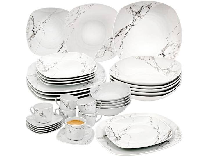 Sänger KOMBISERVICE, Weiß, Keramik, 36-teilig, 25x6.6x15 cm, kratzfest, Essen & Trinken, Geschirr, Geschirr-Sets, Kombiservice von XXXLutz Marktplatz
