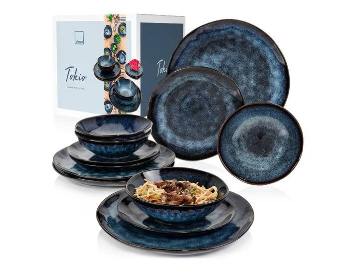 Sänger TAFELSERVICE, Dunkelblau, Keramik, 12-teilig, 35.4x33x36.29 cm, kratzfest, Essen & Trinken, Geschirr, Geschirr-Sets, Tafelservice von XXXLutz Marktplatz