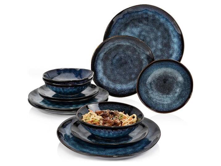 Sänger TAFELSERVICE, Dunkelblau, Stein, 36-teilig, Rund, 50x30x80 cm, kratzfest, Essen & Trinken, Geschirr, Geschirr-Sets, Tafelservice von XXXLutz Marktplatz