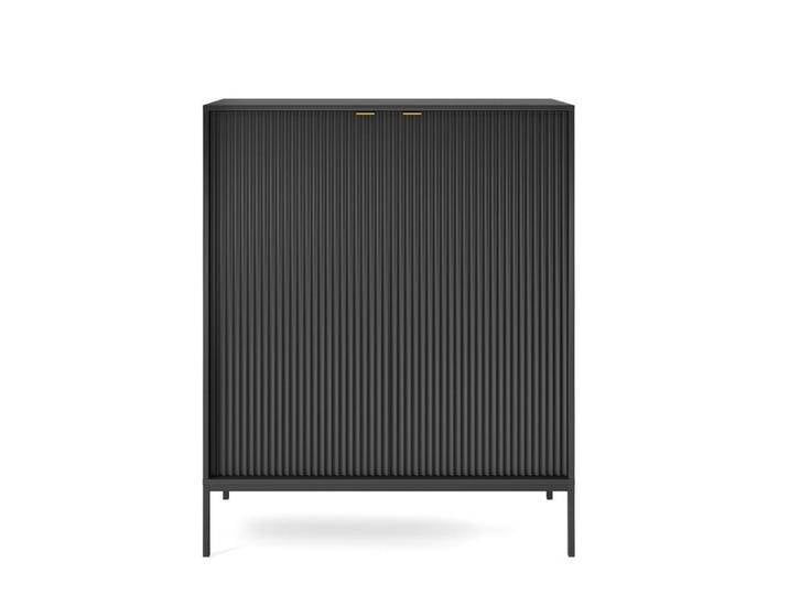 Selsey HIGHBOARD, Schwarz, 4 Fächer, eckig, 104x125x39 cm, Wohnzimmer, Kommoden & Sideboards, Highboards von XXXLutz Marktplatz