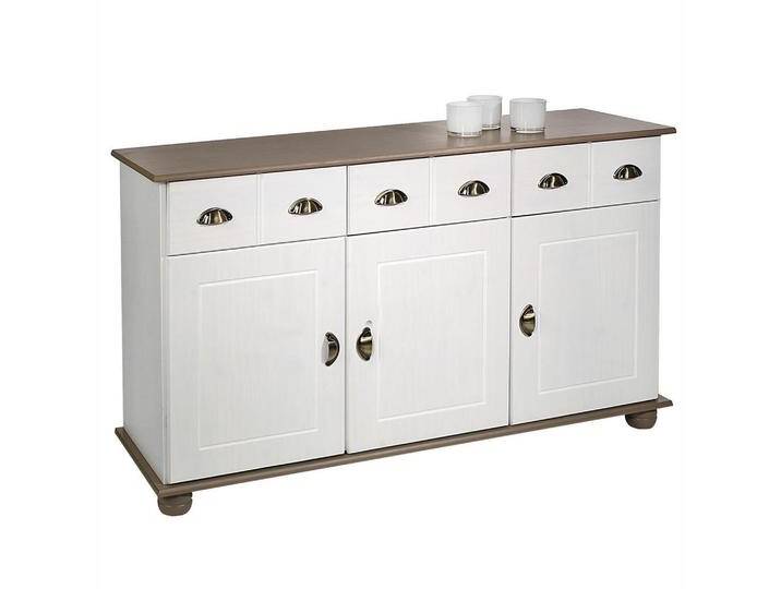 Sideboard COLMAR, Kiefer massiv weiß/taupe, mit 3 Türen und Schubladen Sideboard COLMAR, Kiefer massiv weiß/taupe, mit 3 Türen und Schubladen von XXXLutz Marktplatz