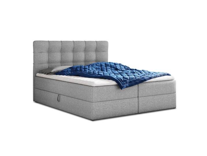Sofnet Boxbett, Grau, 160x200 cm, Rechteckig, mit Bettkästen, Bonell-Matratze, Topper, Hebeautomatik von XXXLutz Marktplatz