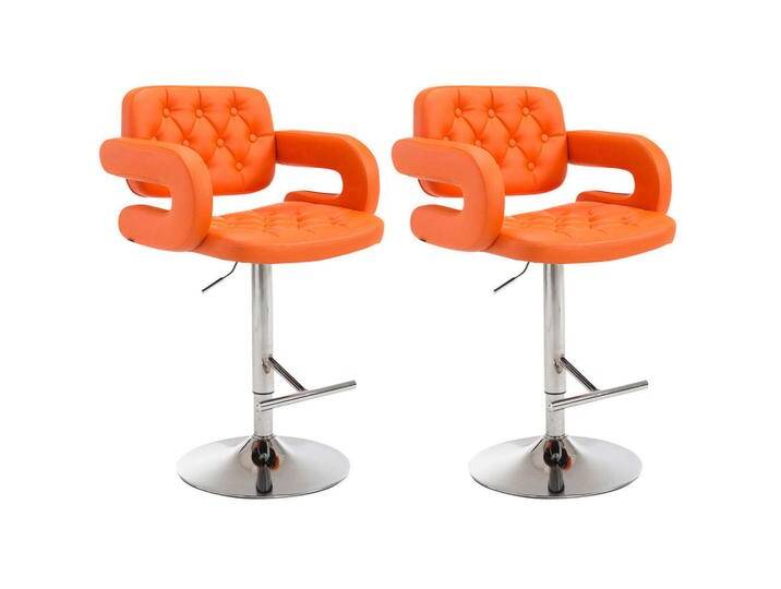 TPFLiving BARHOCKER, Orange, Rundrohr, 52x100x55 cm, Esszimmer, Barmöbel, Barhocker von XXXLutz Marktplatz