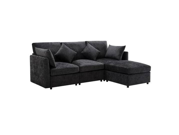 Urban Meuble 4-SITZER-SOFA, Schwarz, Rechteckig, 161x81x216 cm, Wohnzimmer, Sofas & Couches, Sofas von XXXLutz Marktplatz