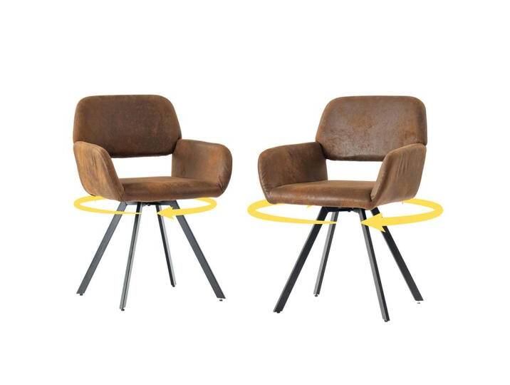 Urban Meuble ARMLEHNSTUHL-SET, Braun, Mode, 57x81.5x53 cm, Arbeitszimmer, Bürostühle, Drehstühle von XXXLutz Marktplatz