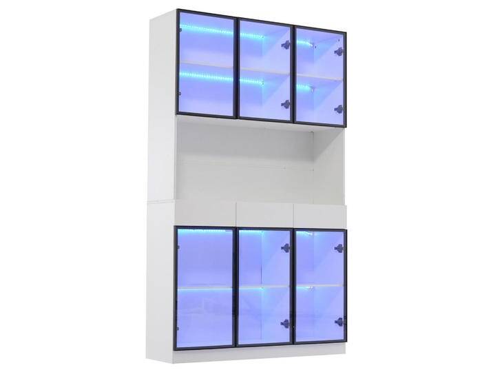 Urban Meuble VITRINE, Weiß, Glas, Rechteckig, 120x200x36 cm, Wohnzimmer, Wohnwände, Vitrinenschränke von XXXLutz Marktplatz