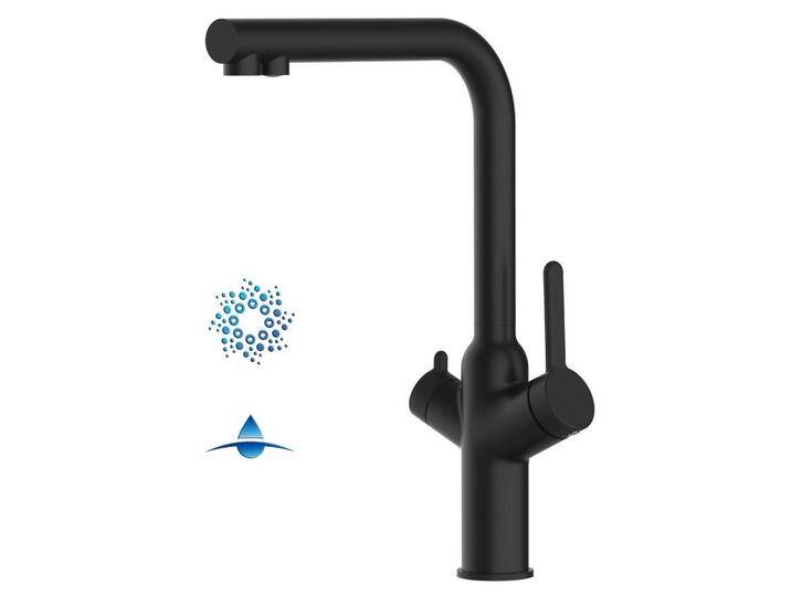 VIZIO 4-WEGE-KÜCHENARMATUR,, Schwarz, Metall, 22.5x34.8x22.5 cm, flexible Anschlussschläuche, schwenkbarer Auslauf 360°, Keramikkartusche, Küchen, Küchenausstattung, Küchenarmaturen von XXXLutz Marktplatz