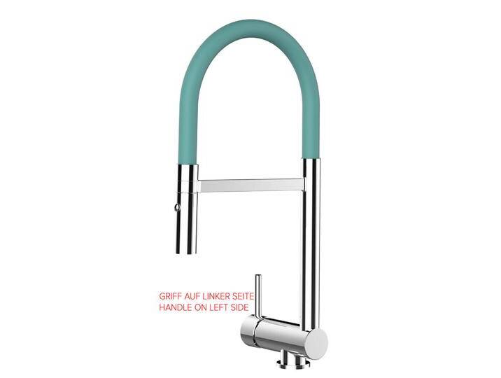 VIZIO VORFENSTER-KÜCHENARMATUR,, Türkis, Metall, 21.3x48.2x21.3 cm, flexible Anschlussschläuche, Keramikkartusche, schwenkbarer Auslauf 360Â°, für Montage vor dem Fenster geeignet, Vorfenster-Küchenarmatur, Küchen, Küchenausstattung, Küchenarmaturen von XXXLutz Marktplatz