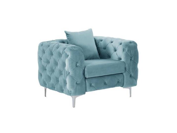 Vente-Unique CHESTERFIELD-SESSEL, Hellblau, Uni, 1-Sitzer, Rechteckig, 91x76x106 cm, Wohnzimmer, Sessel, Chesterfield-Sessel von XXXLutz Marktplatz