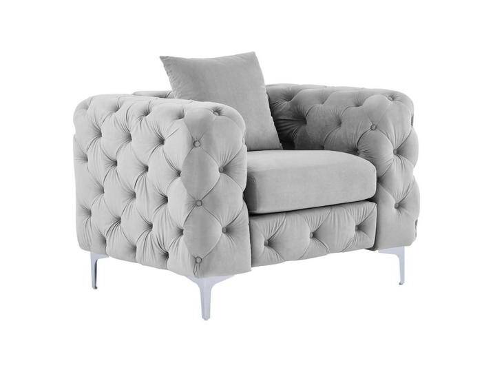 Vente-Unique CHESTERFIELD-SESSEL, Hellgrau, Uni, 1-Sitzer, Rechteckig, 91x76x106 cm, Wohnzimmer, Sessel, Chesterfield-Sessel Vente-Unique CHESTERFIELD-SESSEL, Hellgrau, Uni, 1-Sitzer, Rechteckig, 91x76x106 cm, Wohnzimmer, Sessel, Chesterfield-Sessel von XXXLutz Marktplatz