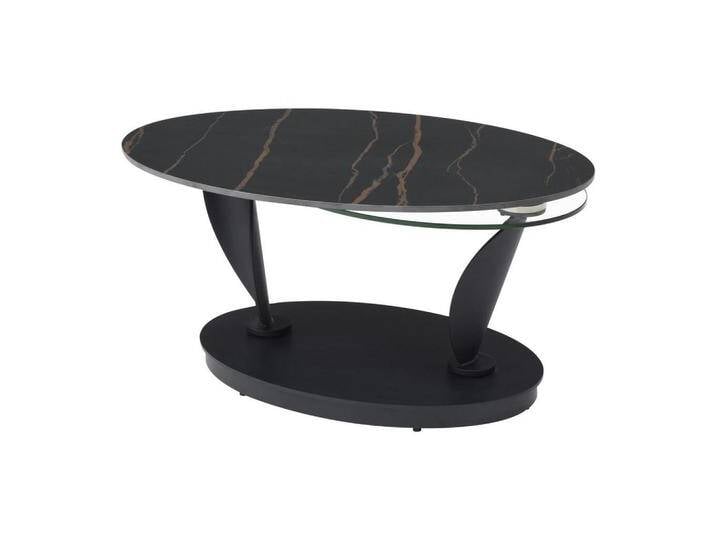 Vente-Unique COUCHTISCH, Schwarz, Glas, Oval, 60x43x150 cm, Wohnzimmer, Wohnzimmertische, Couchtische von XXXLutz Marktplatz