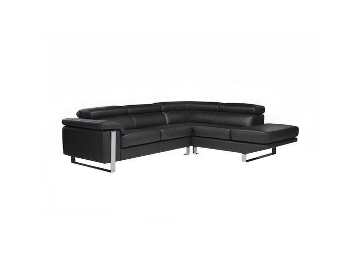 Vente-Unique ECKSOFA, Schwarz, Leder, Uni, 5-Sitzer, 253x213 cm, Wohnzimmer, Sofas & Couches, Wohnlandschaften, Ecksofas von XXXLutz Marktplatz