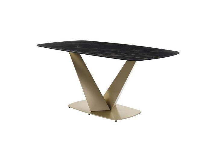 Vente-Unique ESSTISCH, Schwarz, Stein, Uni, 6-Sitzer, Rechteckig, 90x76x180 cm, Esszimmer, Tische, Esstische von XXXLutz Marktplatz