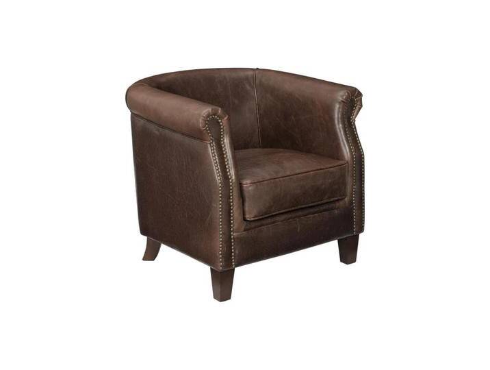 Vente-Unique LEDERSESSEL, Braun, Leder, Uni, 1-Sitzer, 77x72x78 cm, Wohnzimmer, Sessel, Polstersessel von XXXLutz Marktplatz