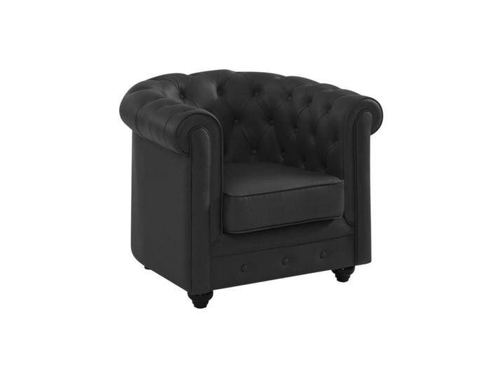 Vente-Unique LEDERSESSEL, Schwarz, Leder, Uni, 1-Sitzer, 78x72x82 cm, Wohnzimmer, Sessel, Chesterfield-Sessel von XXXLutz Marktplatz
