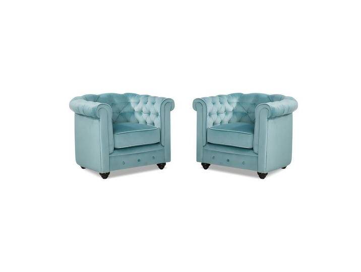 Vente-Unique SESSEL, Hellblau, Uni, 78x72x82 cm, Wohnzimmer, Sessel, Chesterfield-Sessel von XXXLutz Marktplatz