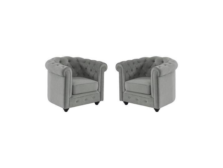 Vente-Unique SESSEL, Hellgrau, Uni, 2-Sitzer, 78x72x85 cm, Wohnzimmer, Sessel, Chesterfield-Sessel von XXXLutz Marktplatz