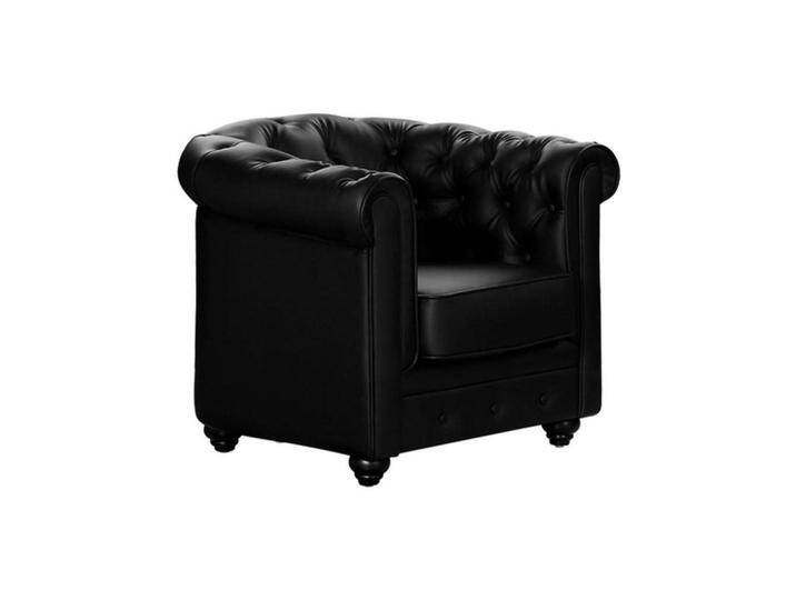 Vente-Unique SESSEL, Schwarz, Leder, Uni, 1-Sitzer, 78x72x82 cm, Wohnzimmer, Sessel, Chesterfield-Sessel von XXXLutz Marktplatz