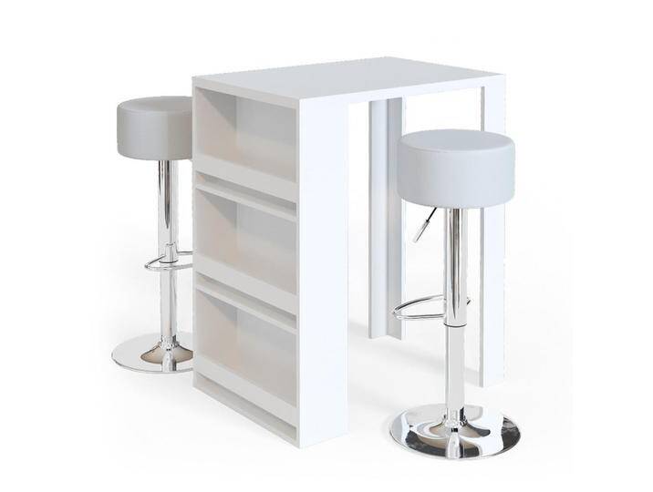 Vicco BARTISCH-SET, Weiß, 3 Fächer, Rechteckig,Rechteckig, 57x106x80 cm, Esszimmer, Barmöbel, Bartische von XXXLutz Marktplatz