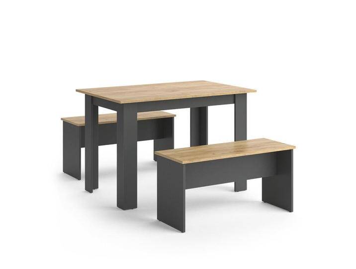 Vicco ESSTISCH, Anthrazit, Rechteckig, 110x73x70 cm, Esszimmer, Bänke, Tisch- & Eckbankgruppen von XXXLutz Marktplatz