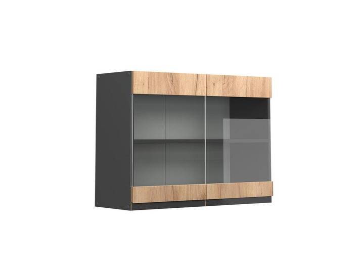 Vicco KÜCHENGLASSCHRANK, Eiche Wotan, Anthrazit, 2 Fächer, Rechteckig, 80x60x31 cm, Küchen, Küchenmöbel, Küchenschränke, Küchenoberschränke Vicco KÜCHENGLASSCHRANK, Eiche Wotan, Anthrazit, 2 Fächer, Rechteckig, 80x60x31 cm, Küchen, Küchenmöbel, Küchenschränke, Küchenoberschränke von XXXLutz Marktplatz