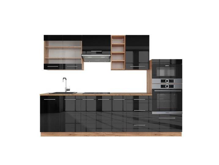 Vicco KÜCHENZEILE, Anthrazit, Honigeiche, Küchenblock,Rechteckig, 280x81.6x46 cm, Küchen, Küchenzeilen & Küchenblöcke, Küchenzeilen ohne Geräte von XXXLutz Marktplatz