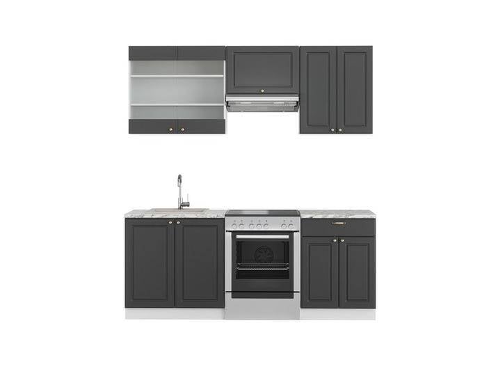 Vicco KÜCHENZEILE, Anthrazit, Weiß, Küchenblock,Rechteckig, 200x81.6x46 cm, Küchen, Küchenzeilen & Küchenblöcke, Küchenzeilen ohne Geräte von XXXLutz Marktplatz