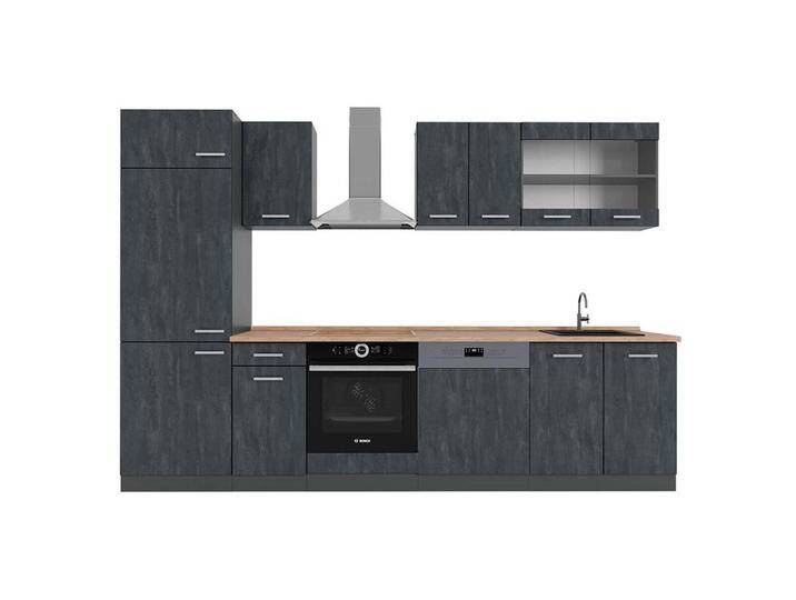 Vicco KÜCHENZEILE, Schwarz, Anthrazit, Küchenblock,Rechteckig, 300x81.6x60 cm, Küchen, Küchenzeilen & Küchenblöcke, Küchenzeilen ohne Geräte von XXXLutz Marktplatz