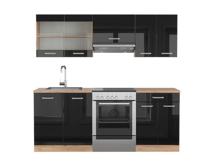 Vicco KÜCHENZEILE, Schwarz Hochglanz, Honigeiche, Küchenblock,Rechteckig, 200x81.6x60 cm, Küchen, Küchenzeilen & Küchenblöcke, Küchenzeilen ohne Geräte Vicco KÜCHENZEILE, Schwarz Hochglanz, Honigeiche, Küchenblock,Rechteckig, 200x81.6x60 cm, Küchen, Küchenzeilen & Küchenblöcke, Küchenzeilen ohne Geräte von XXXLutz Marktplatz