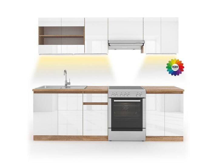Vicco KÜCHENZEILE, Weiß Hochglanz, Eiche Wotan, Küchenblock,Rechteckig, 240x81.6x60 cm, Küchen, Küchenzeilen & Küchenblöcke, Küchenzeilen ohne Geräte Vicco KÜCHENZEILE, Weiß Hochglanz, Eiche Wotan, Küchenblock,Rechteckig, 240x81.6x60 cm, Küchen, Küchenzeilen & Küchenblöcke, Küchenzeilen ohne Geräte von XXXLutz Marktplatz