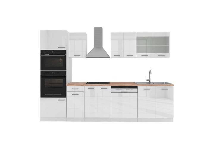 Vicco KÜCHENZEILE, Weiß Hochglanz, Weiß, Küchenblock,Rechteckig, 300x81.6x60 cm, Küchen, Küchenzeilen & Küchenblöcke, Küchenzeilen ohne Geräte von XXXLutz Marktplatz