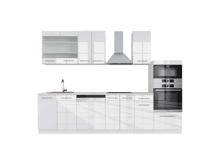 Vicco KÜCHENZEILE, Weiß Hochglanz, Weiß, Küchenblock,Rechteckig, 300x81.6x60 cm, Küchen, Küchenzeilen & Küchenblöcke, Küchenzeilen ohne Geräte von XXXLutz Marktplatz