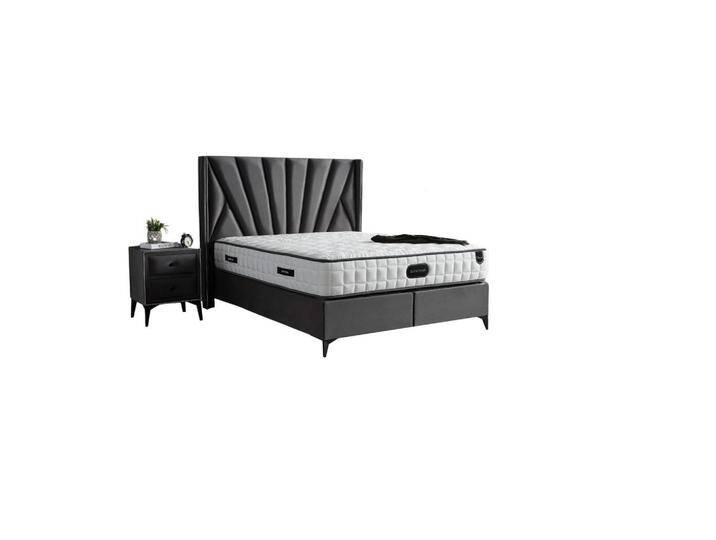 Villa Möbel POLSTERBETT-SET, Anthrazit, Metall, Uni, 150x200 cm, Schlafzimmer, Betten, Polsterbetten von XXXLutz Marktplatz