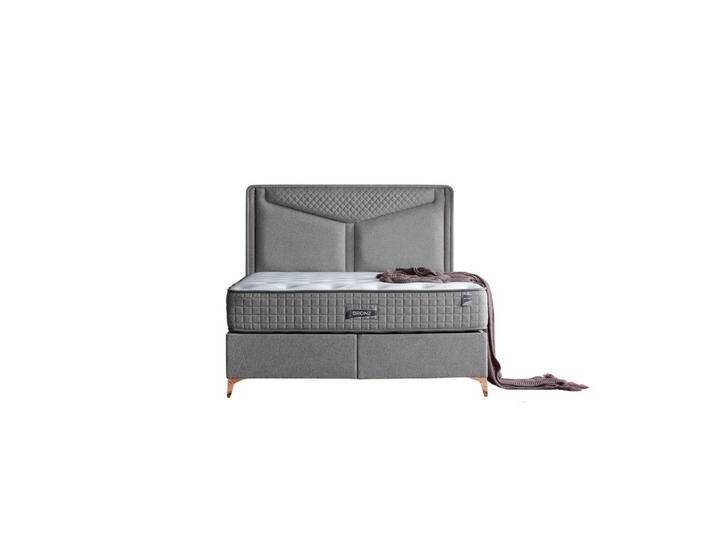 Villa Möbel POLSTERBETT-SET, Grau, Metall, Uni, 150x200 cm, Schlafzimmer, Betten, Polsterbetten von XXXLutz Marktplatz