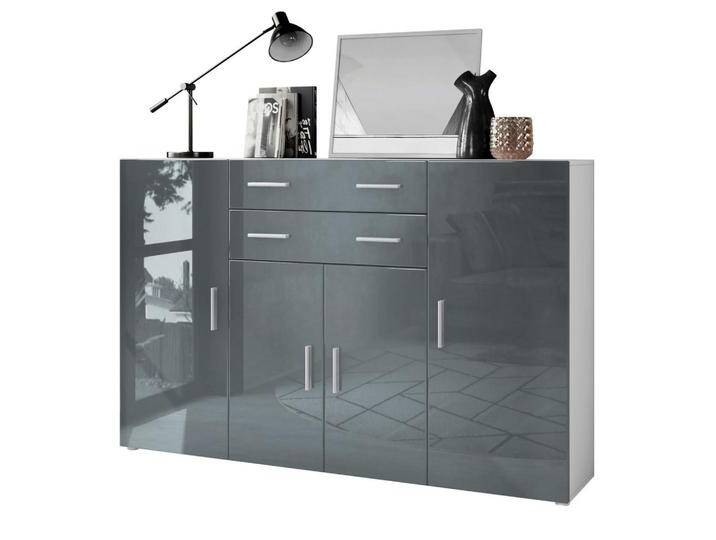 Vladon HIGHBOARD, Grau, 166.5x106.5x35 cm, Wohnzimmer, Kommoden & Sideboards, Highboards Vladon HIGHBOARD, Grau, 166.5x106.5x35 cm, Wohnzimmer, Kommoden & Sideboards, Highboards von XXXLutz Marktplatz
