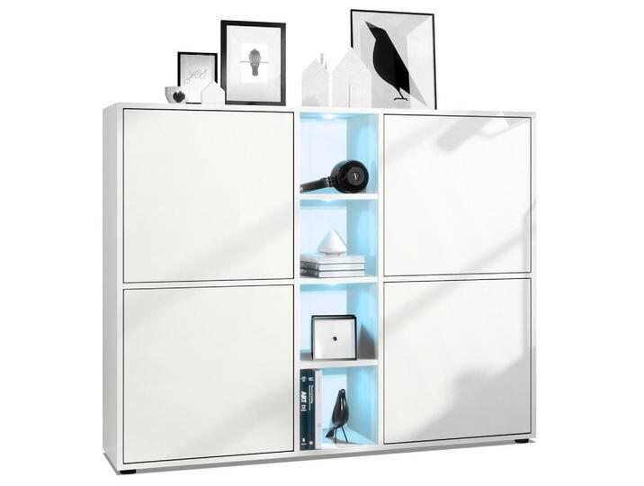 Vladon HIGHBOARD, Weiß, 130.5x105.5x35.5 cm, Wohnzimmer, Kommoden & Sideboards, Highboards Vladon HIGHBOARD, Weiß, 130.5x105.5x35.5 cm, Wohnzimmer, Kommoden & Sideboards, Highboards von XXXLutz Marktplatz