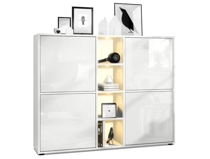 Vladon HIGHBOARD, Weiß Hochglanz, 130.5x105.5x35.5 cm, Wohnzimmer, Kommoden & Sideboards, Highboards Vladon HIGHBOARD, Weiß Hochglanz, 130.5x105.5x35.5 cm, Wohnzimmer, Kommoden & Sideboards, Highboards von XXXLutz Marktplatz