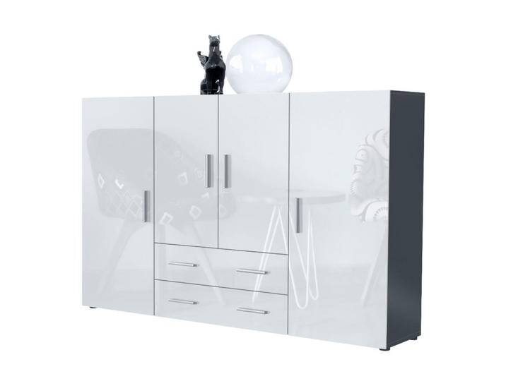 Vladon HIGHBOARD, Weiß Hochglanz, 166x106x35 cm, Wohnzimmer, Kommoden & Sideboards, Highboards Vladon HIGHBOARD, Weiß Hochglanz, 166x106x35 cm, Wohnzimmer, Kommoden & Sideboards, Highboards von XXXLutz Marktplatz