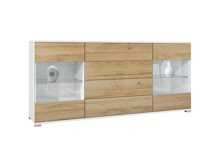 Vladon SIDEBOARD, Eiche, 166.5x75.5x35 cm, Wohnzimmer, Kommoden & Sideboards, Sideboards von XXXLutz Marktplatz