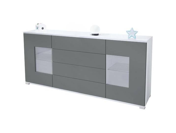 Vladon SIDEBOARD, Graphit, 166.5x75.5x35 cm, Wohnzimmer, Kommoden & Sideboards, Sideboards von XXXLutz Marktplatz