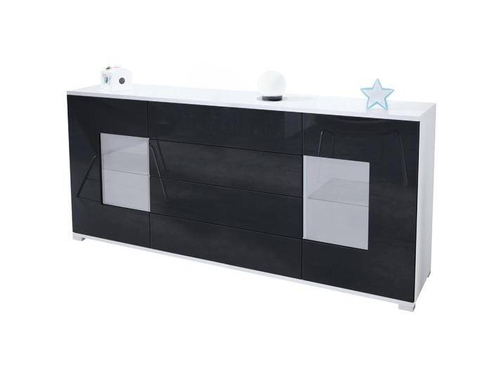 Vladon SIDEBOARD, Schwarz Hochglanz, 166.5x75.5x35 cm, Wohnzimmer, Kommoden & Sideboards, Sideboards Vladon SIDEBOARD, Schwarz Hochglanz, 166.5x75.5x35 cm, Wohnzimmer, Kommoden & Sideboards, Sideboards von XXXLutz Marktplatz