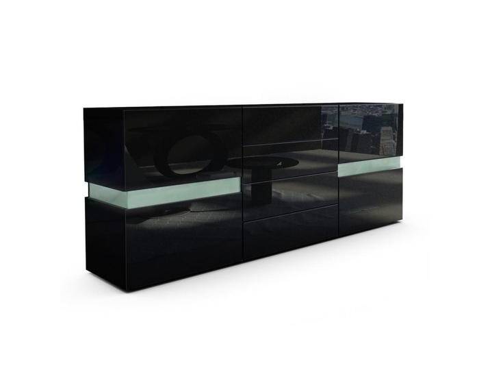 Vladon SIDEBOARD, Schwarz Hochglanz, 177x75x39 cm, Wohnzimmer, Kommoden & Sideboards, Sideboards Vladon SIDEBOARD, Schwarz Hochglanz, 177x75x39 cm, Wohnzimmer, Kommoden & Sideboards, Sideboards von XXXLutz Marktplatz