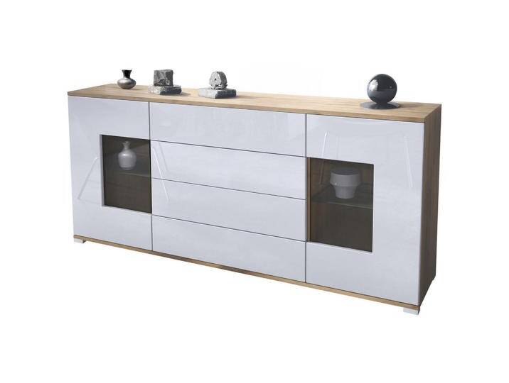 Vladon SIDEBOARD, Weiß Hochglanz, 166.5x75.5x35 cm, Wohnzimmer, Kommoden & Sideboards, Sideboards Vladon SIDEBOARD, Weiß Hochglanz, 166.5x75.5x35 cm, Wohnzimmer, Kommoden & Sideboards, Sideboards von XXXLutz Marktplatz