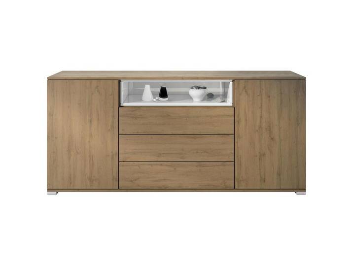 Vladon SIDEBOARD, Weiß Hochglanz, 166.5x75.5x35 cm, Wohnzimmer, Kommoden & Sideboards, Sideboards von XXXLutz Marktplatz