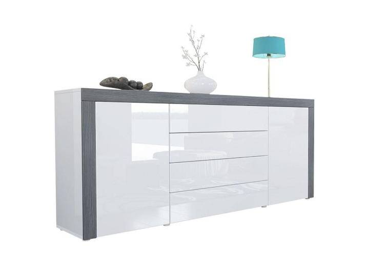 Vladon SIDEBOARD, Weiß Hochglanz, Grau, 167x72x35 cm, Wohnzimmer, Kommoden & Sideboards, Sideboards Vladon SIDEBOARD, Weiß Hochglanz, Grau, 167x72x35 cm, Wohnzimmer, Kommoden & Sideboards, Sideboards von XXXLutz Marktplatz