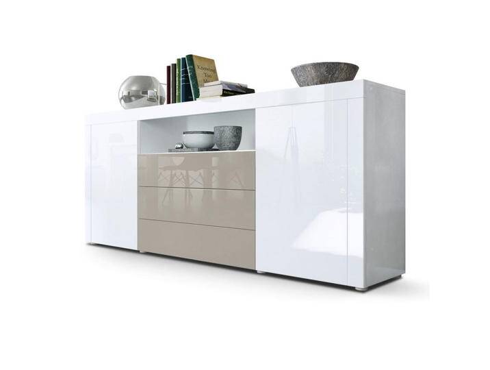 Vladon SIDEBOARD, Weiß Hochglanz, Beige, 167x72x35 cm, Wohnzimmer, Kommoden & Sideboards, Sideboards Vladon SIDEBOARD, Weiß Hochglanz, Beige, 167x72x35 cm, Wohnzimmer, Kommoden & Sideboards, Sideboards von XXXLutz Marktplatz