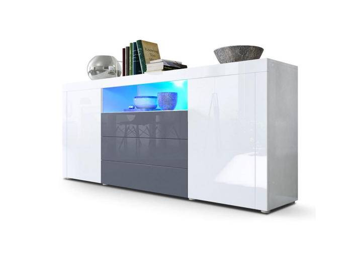 Vladon SIDEBOARD, Weiß Hochglanz, Grau, 167x72x35 cm, Wohnzimmer, Kommoden & Sideboards, Sideboards Vladon SIDEBOARD, Weiß Hochglanz, Grau, 167x72x35 cm, Wohnzimmer, Kommoden & Sideboards, Sideboards von XXXLutz Marktplatz
