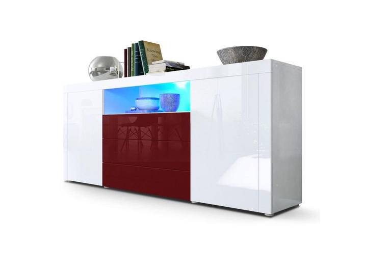 Vladon SIDEBOARD, Weiß Hochglanz, Rot, 167x72x35 cm, Wohnzimmer, Kommoden & Sideboards, Sideboards Vladon SIDEBOARD, Weiß Hochglanz, Rot, 167x72x35 cm, Wohnzimmer, Kommoden & Sideboards, Sideboards von XXXLutz Marktplatz