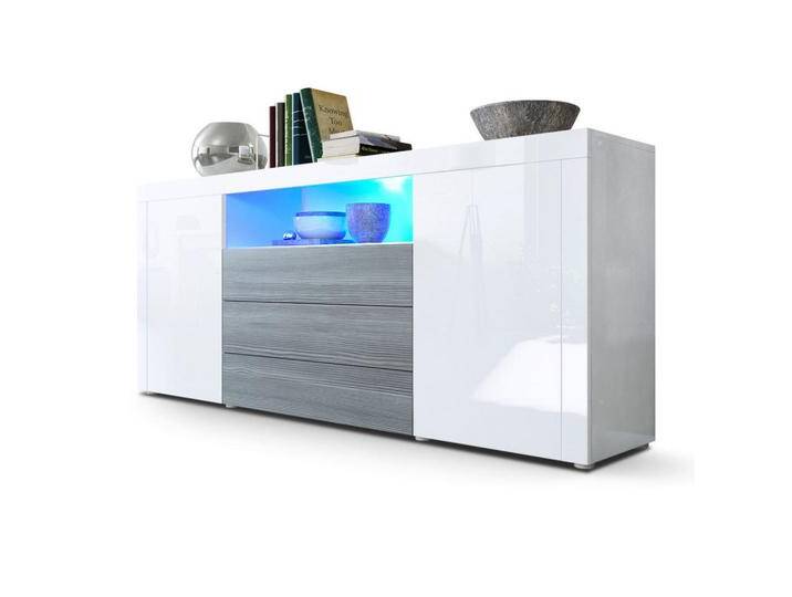 Vladon SIDEBOARD, Weiß Hochglanz, Grau, 167x72x35 cm, Wohnzimmer, Kommoden & Sideboards, Sideboards Vladon SIDEBOARD, Weiß Hochglanz, Grau, 167x72x35 cm, Wohnzimmer, Kommoden & Sideboards, Sideboards von XXXLutz Marktplatz